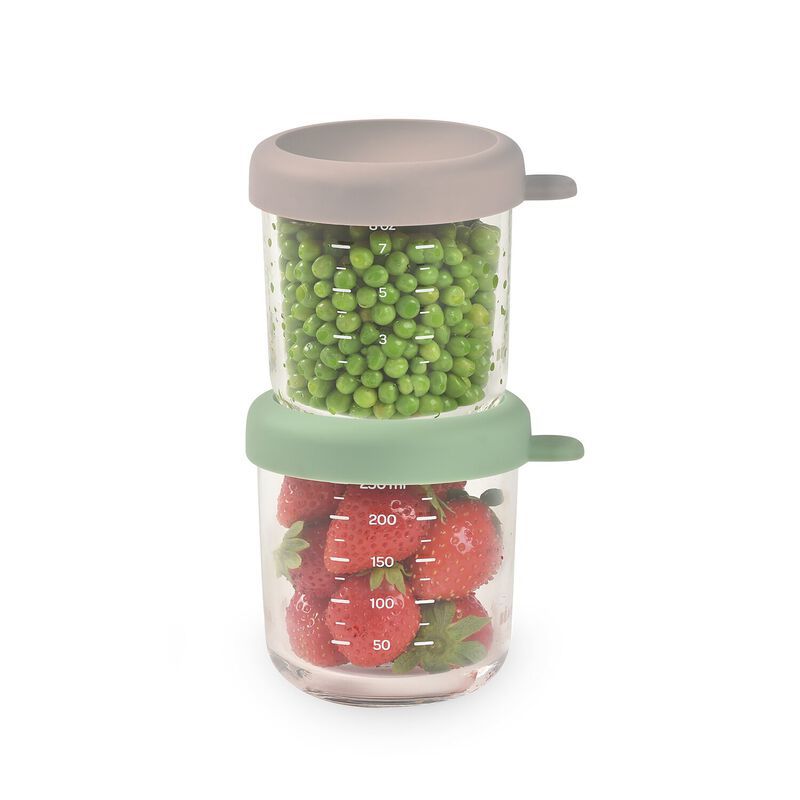 JUEGO DE 2 PORCIONES DE VIDRIO DE 250 ML