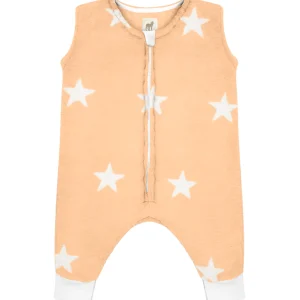 Saquito para Dormir para bebés con abertura para pies - Estrellas Peach