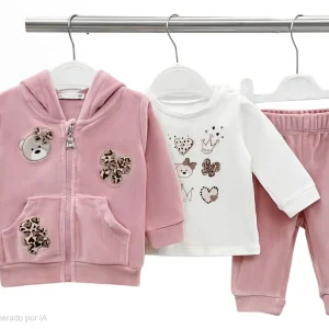 ‼️PROMOCIÓN‼️ Conjunto 3 piezas "osito corazon" 1 a 12 meses