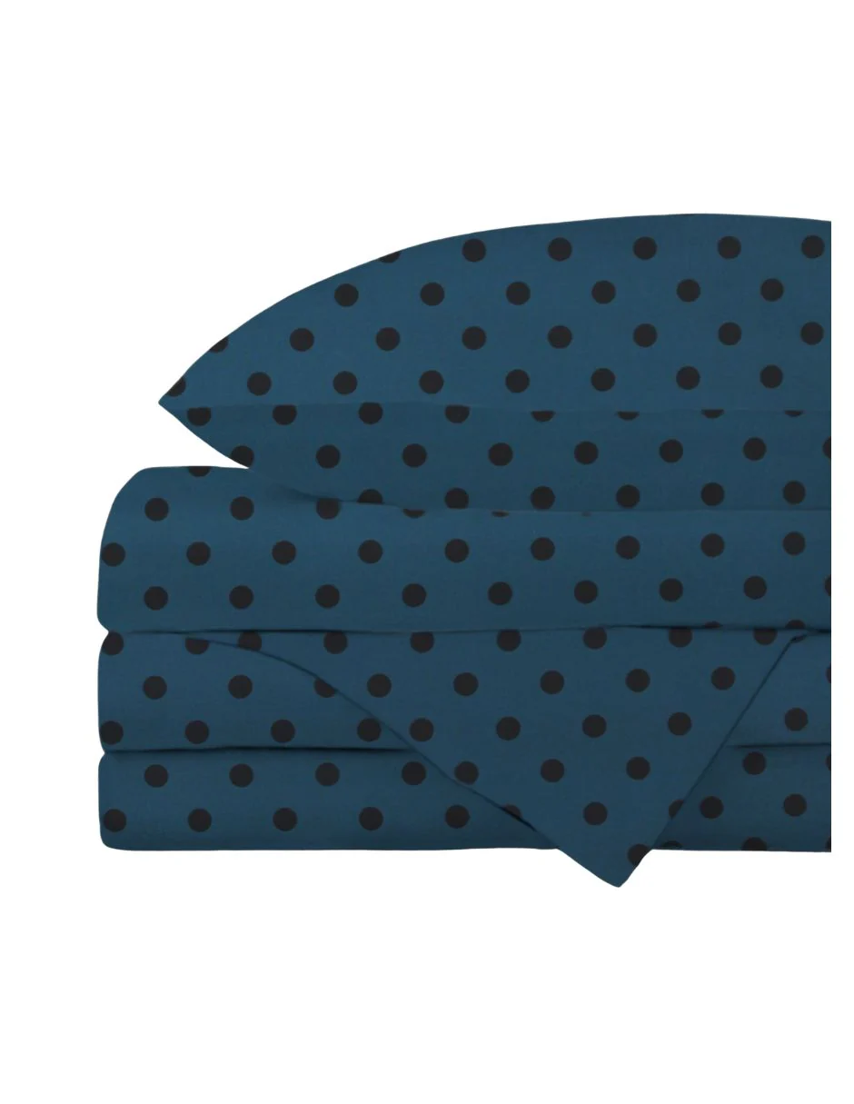 Juego de Sábanas de 3 Piezas para Cuna Dots / Azul