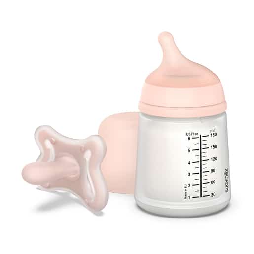 Suavinex Set Recién Nacido ZeroZero con Biberón Flujo Adaptable + Chupete
