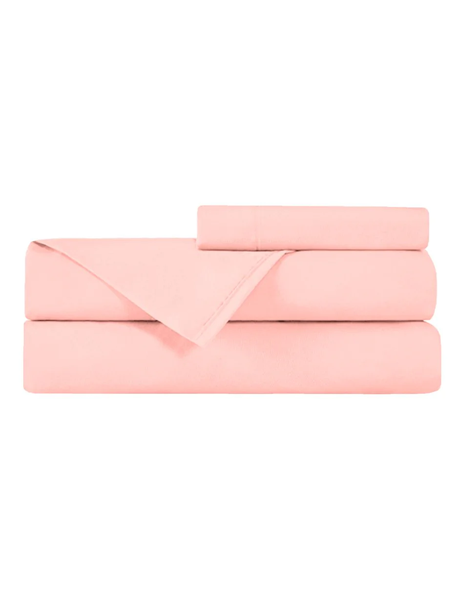 Juego de Sábanas 3 Piezas para Cuna Rosa